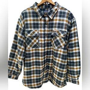 Smiths Jacket Men’s 2 XL Brown Flannel Shirt Sherpa Lined Work Wear Plaid NEW!